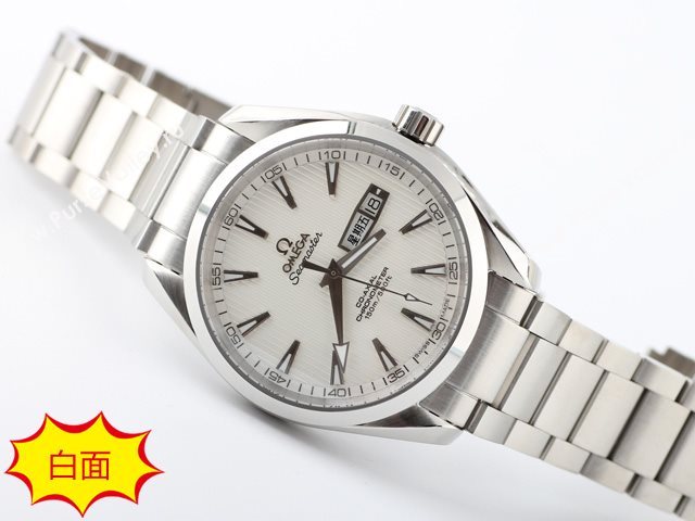 OMEGA Watch OM03 (Import 8500 Automatic Back-Reveal white movement)