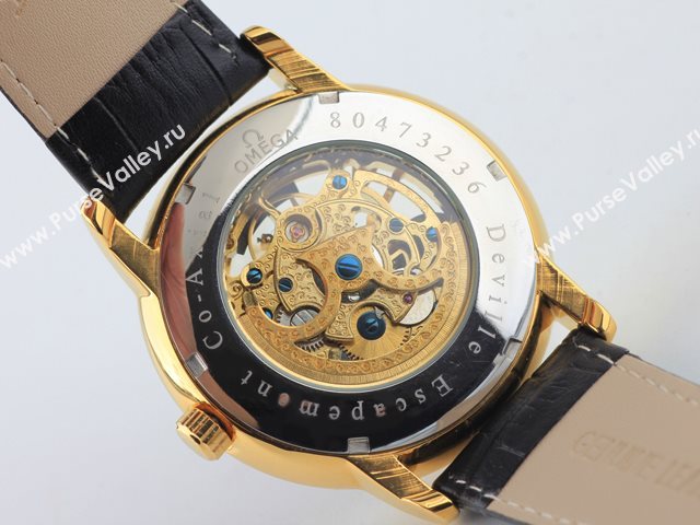 OMEGA Watch OM123 (Skeleton Automatic golden movement)