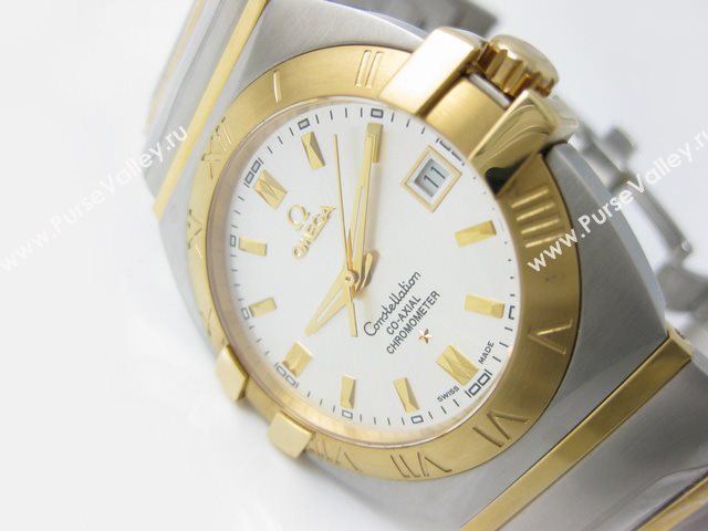 OMEGA Watch OM29 (Large Medium Swiss ETA2836 Back-Reveal Automatic gold movement)