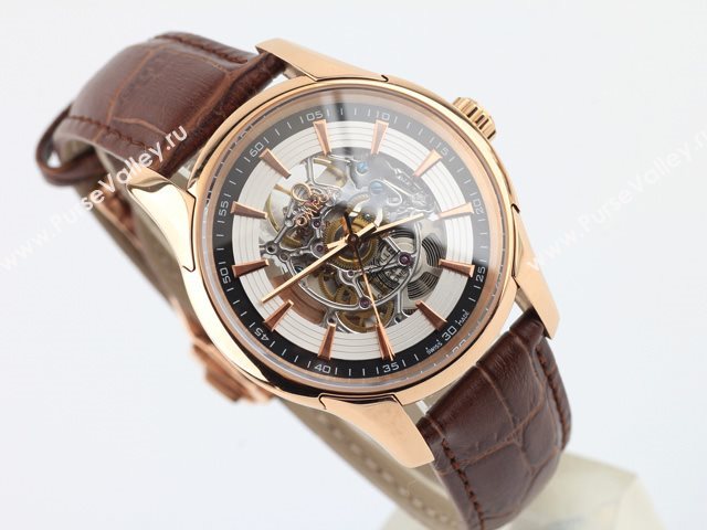 OMEGA Watch OM444 (Swiss Skeleton Automatic white gold tourbillon movement)