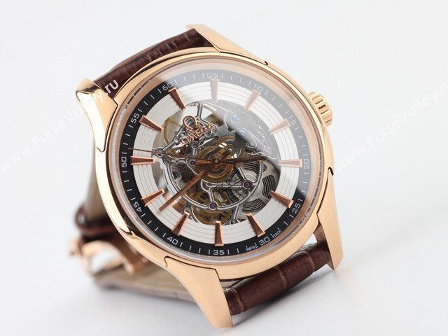 OMEGA Watch OM444 (Swiss Skeleton Automatic white gold tourbillon movement)