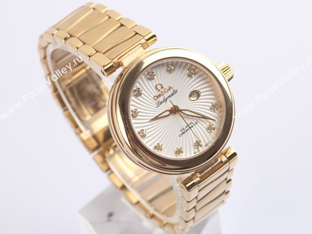 OMEGA Watch OM61 (Woman Swiss ETA2671 Automatic Back-Reveal white gold tourbillon movement)