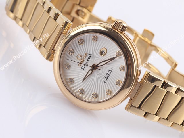 OMEGA Watch OM61 (Woman Swiss ETA2671 Automatic Back-Reveal white gold tourbillon movement)