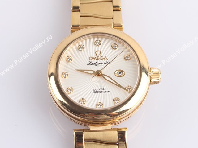 OMEGA Watch OM61 (Woman Swiss ETA2671 Automatic Back-Reveal white gold tourbillon movement)