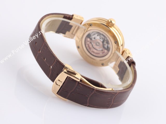 OMEGA Watch OM440 (Woman Swiss ETA2671 Back-Reveal Automatic white rose gold tourbillon movement)