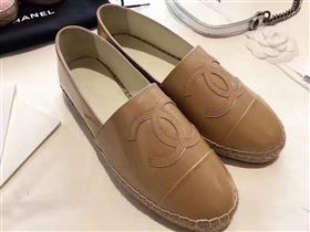 Chanel paint lambskin apricot flat shoes 3941