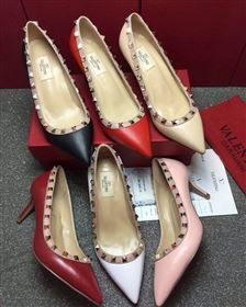 Valentino smooth calfskin sandals stud heels shoes 3996