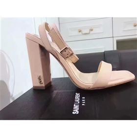 YSL heels nude sandals shoes 4048