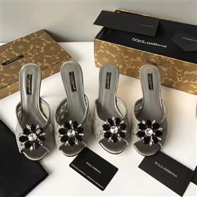 Dolce Gabbana D&G heels gray shoes 4051