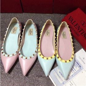 Valentino sandals flats stud baby sky pink shoes 4030