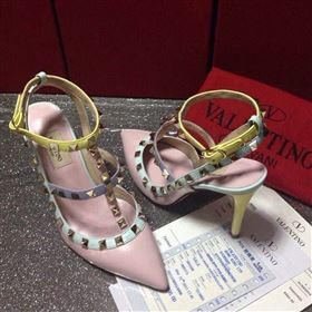 Valentino sandals heels pink stud shoes 4033