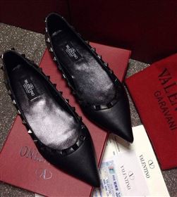 Valentino black sandals stud flats shoes 4034