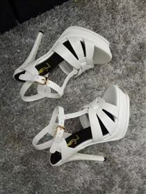 YSL tribute heels white sandals shoes 4140