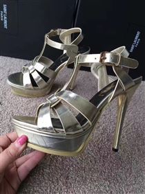 YSL tribute heels gold sandals shoes 4144