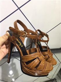 YSL tribute heels brown sandals shoes 4148