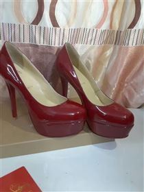 Christian Louboutin 13cm heels red sandals shoes 4163