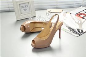 Christian Louboutin CL nude 10cm heels sandals soled red shoes 4169