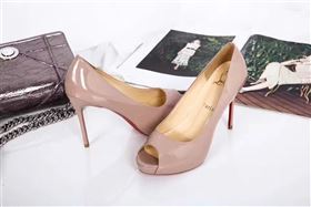 Christian Louboutin CL nude 10cm heels sandals soled red shoes 4171