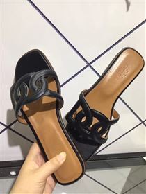 Hermes slipper black sandals shoes 4101