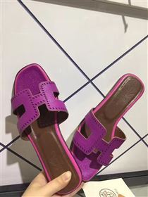Hermes slipper purple sandals shoes 4102