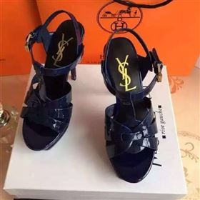 YSL tribute heels sandals navy paint shoes 4116