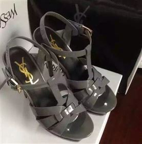 YSL tribute heels sandals gray paint shoes 4126