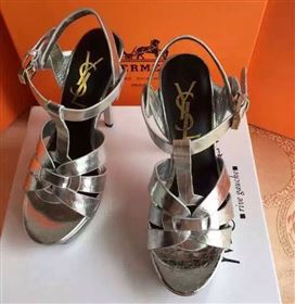 YSL tribute heels silver sandals shoes 4130