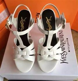 YSL tribute heels white sandals shoes 4134