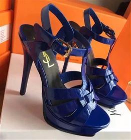 YSL tribute heels sandals navy paint shoes 4136