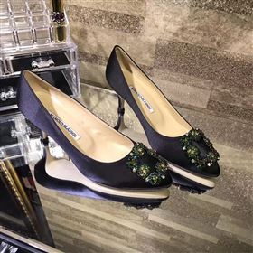 Manolo Blahnik MB black heels shoes 4248