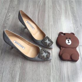 Manolo Blahnik MB gray heels shoes 4249