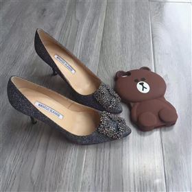 Manolo Blahnik MB gray heels shoes 4250