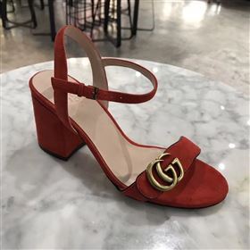 Gucci heels sandals orange suede Shoes 4256