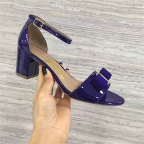 Ferragamo heels sandals navy paint shoes 4269