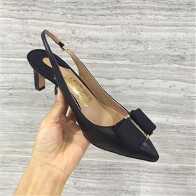 Ferragamo heels black sandals shoes 4272