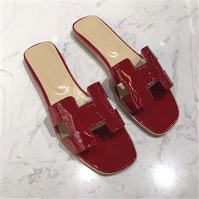 Hermes paint red sandals shoes 4277