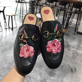 Gucci sandals flower black Shoes 4284