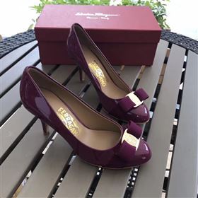 Ferragamo 7cm heels sandals wine paint shoes 4296