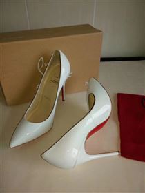 Christian Louboutin CL 11cm heels white sandals shoes 4208