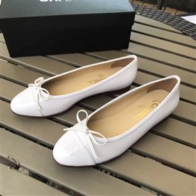 Chanel paint Ballet white shoes 4212