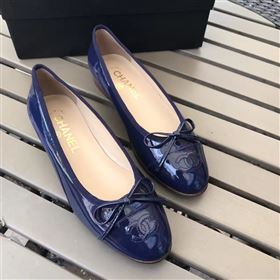 Chanel paint Ballet navy shoes 4213