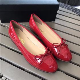 Chanel paint ballet red shoes 4217