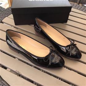 Chanel paint ballet black shoes 4218