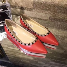 Valentino red flats sandals shoes 4222