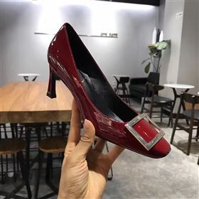 Roger Vivier RV wine heels shoes 4239