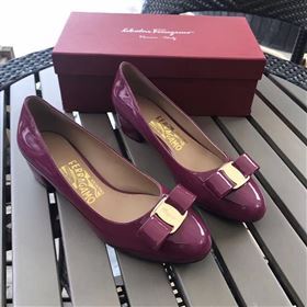 Ferragamo 3.5cm heels sandals wine paint shoes 4343