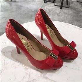 Ferragamo 9.5cm heels red sandals shoes 4358