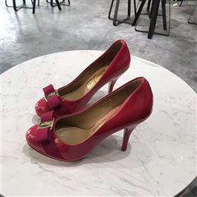 Ferragamo 9.5cm heels red sandals shoes 4360