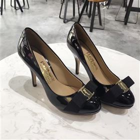 Ferragamo 9.5cm heels black sandals shoes 4361