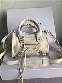 Balenciaga city cream goatskin mini bag 4363